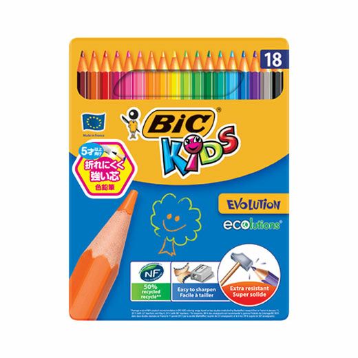 BIC Color Pencils ビック 色鉛筆 18色セット