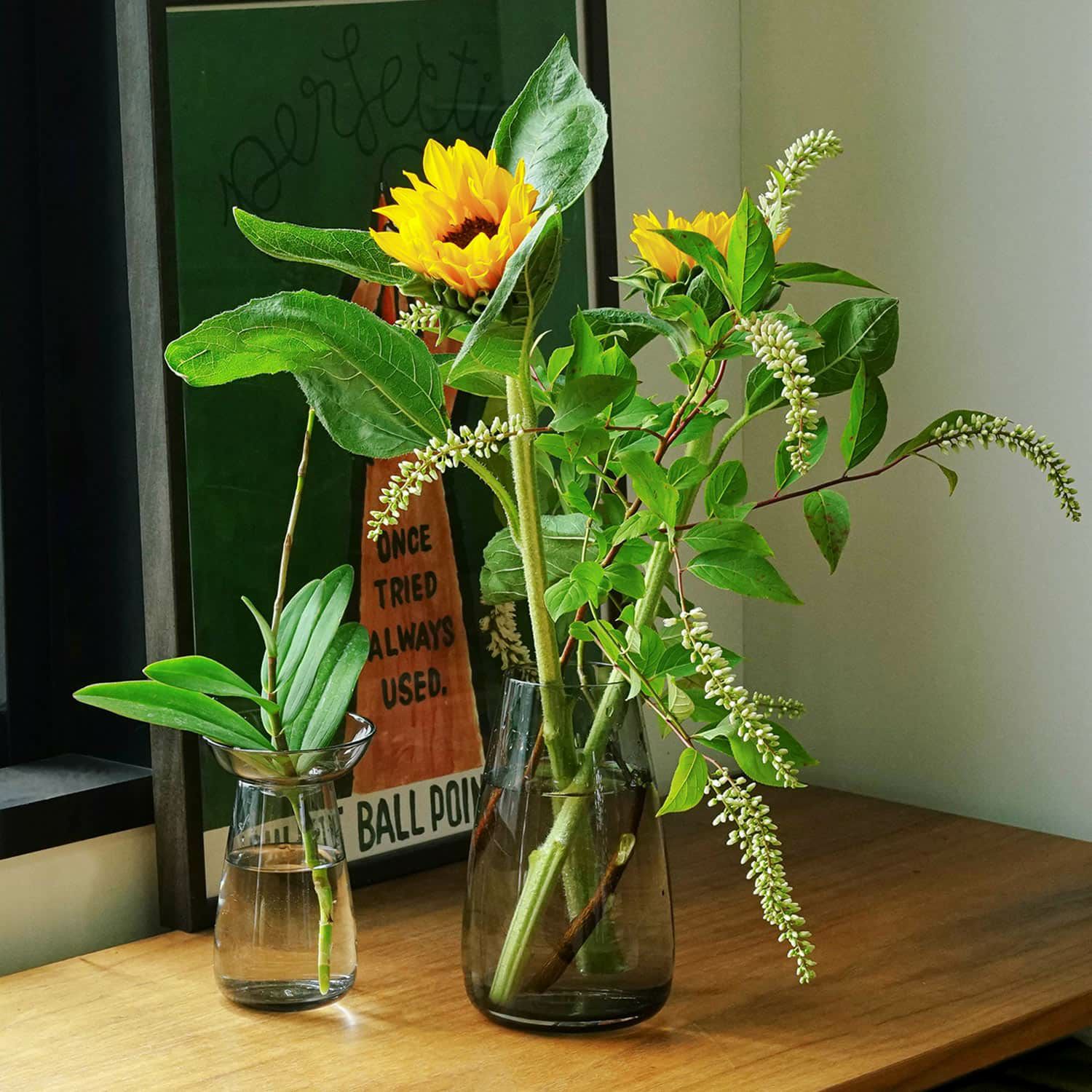 ボヘミア】超希少！高級クリスタルフラワーベースバスケット琥珀 