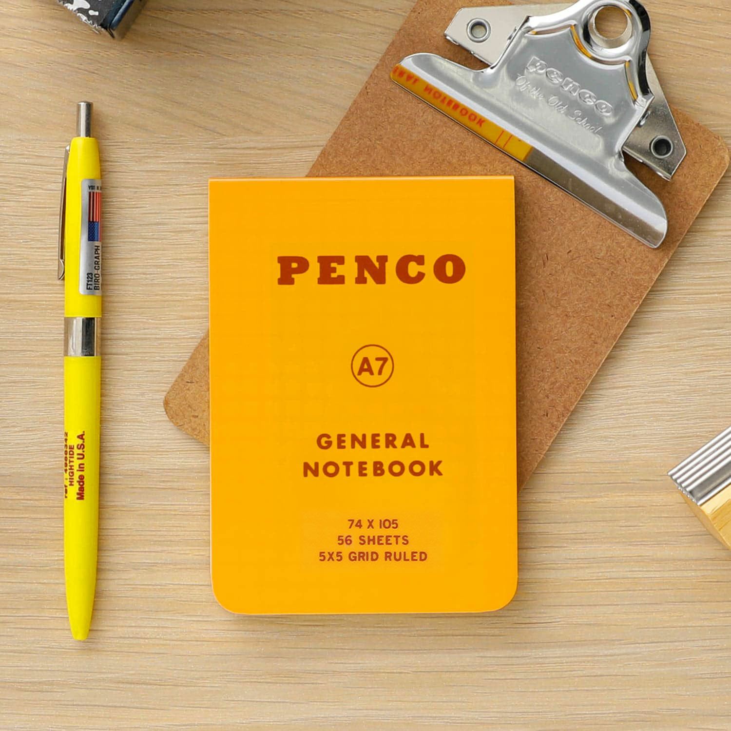 Penco Soft PP Notebook - Yellow (A7, Grid)