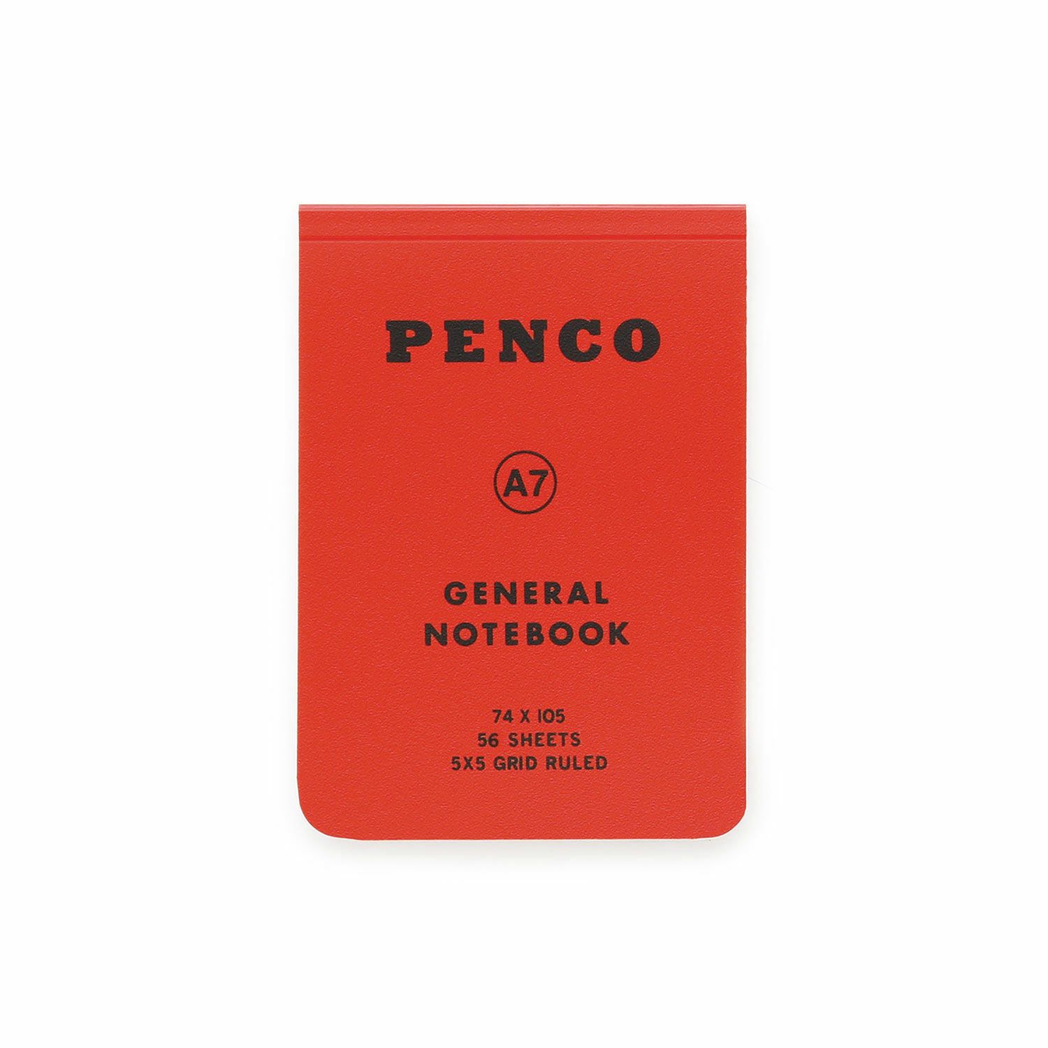 Penco Soft PP Notebook - Red (A7, Grid)