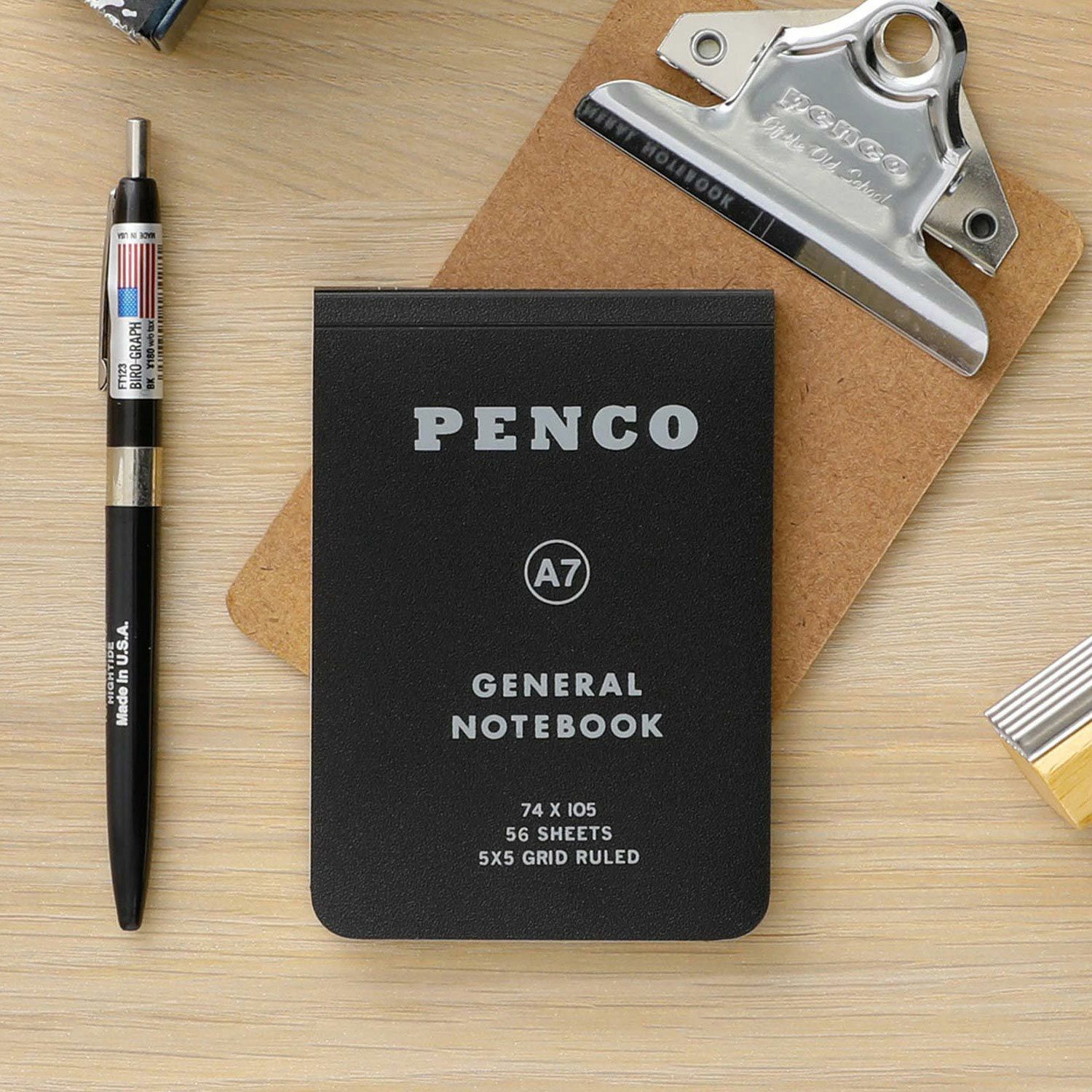 Penco Soft PP Notebook - Black (A7, Grid)