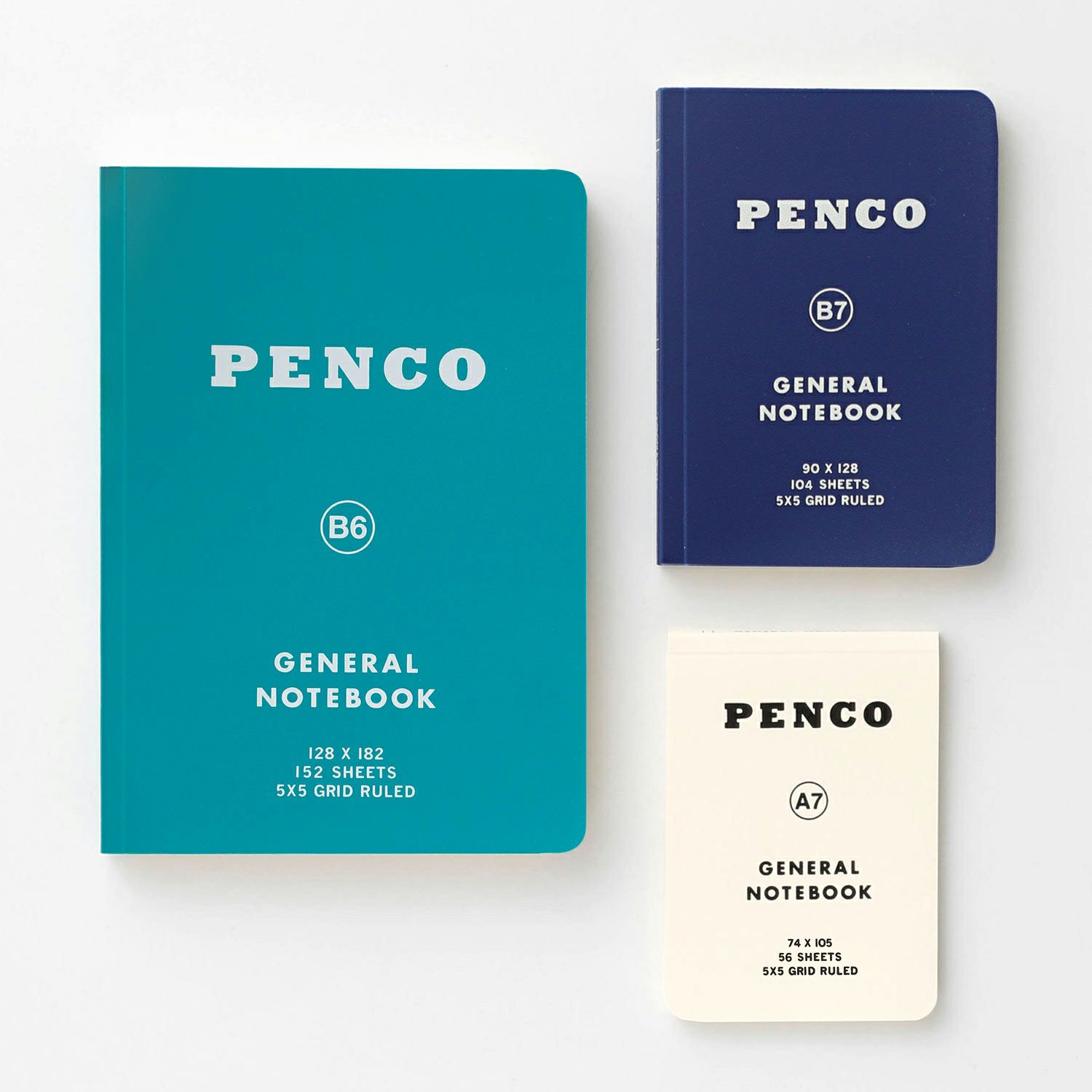 Penco Soft PP Notebook - Black (A7, Grid)