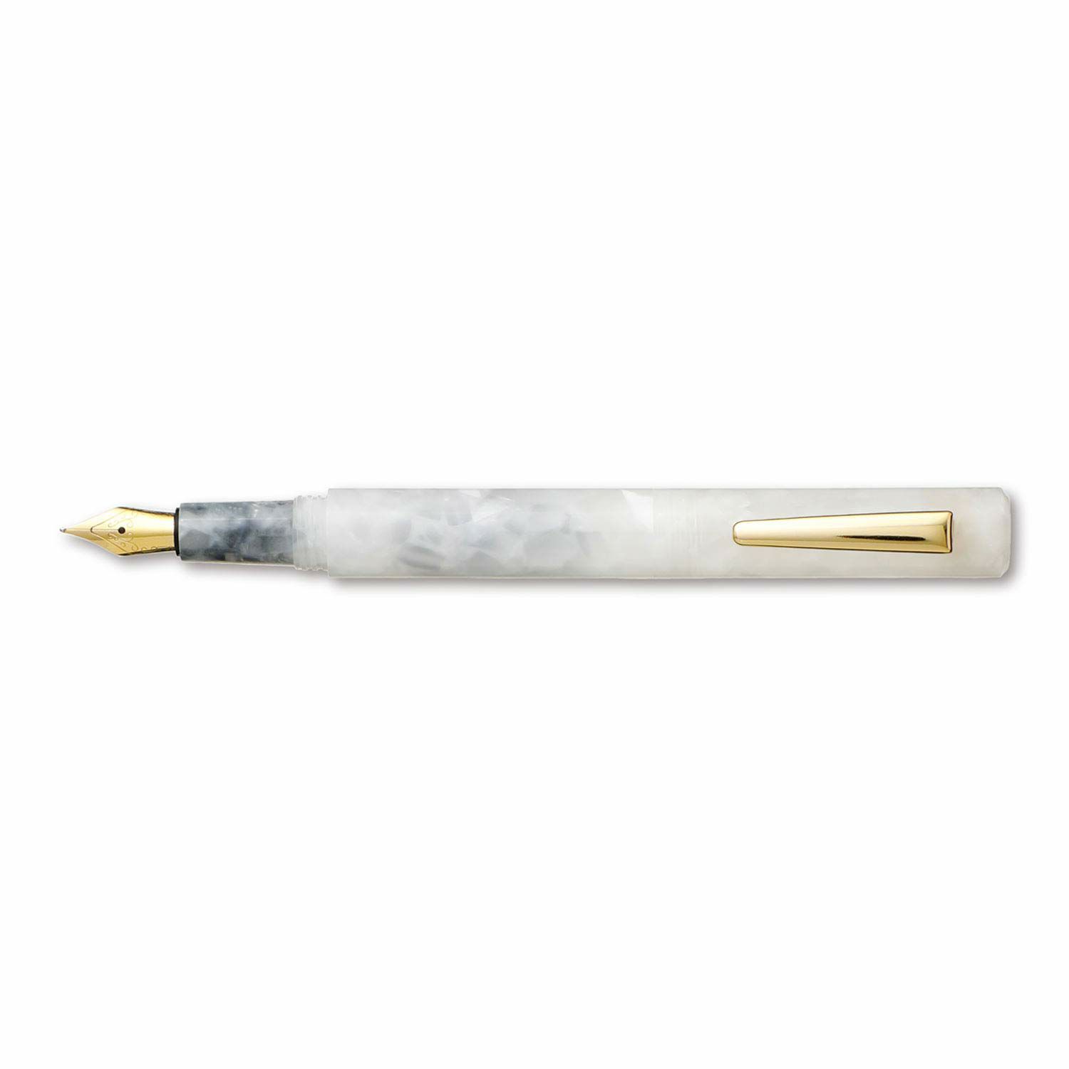 attach&eacute; Marbled Fountain Pen - White