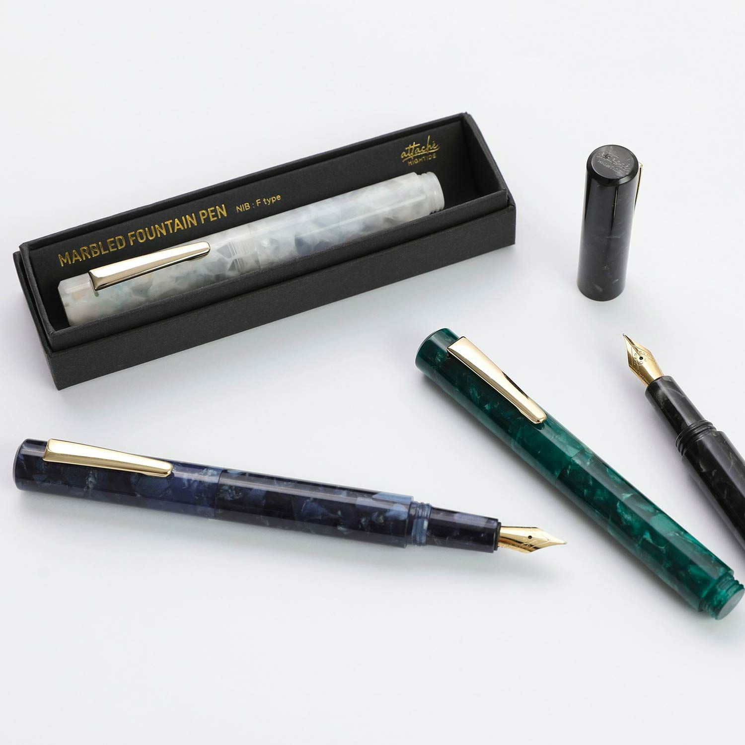 attach&eacute; Marbled Fountain Pen - Brown