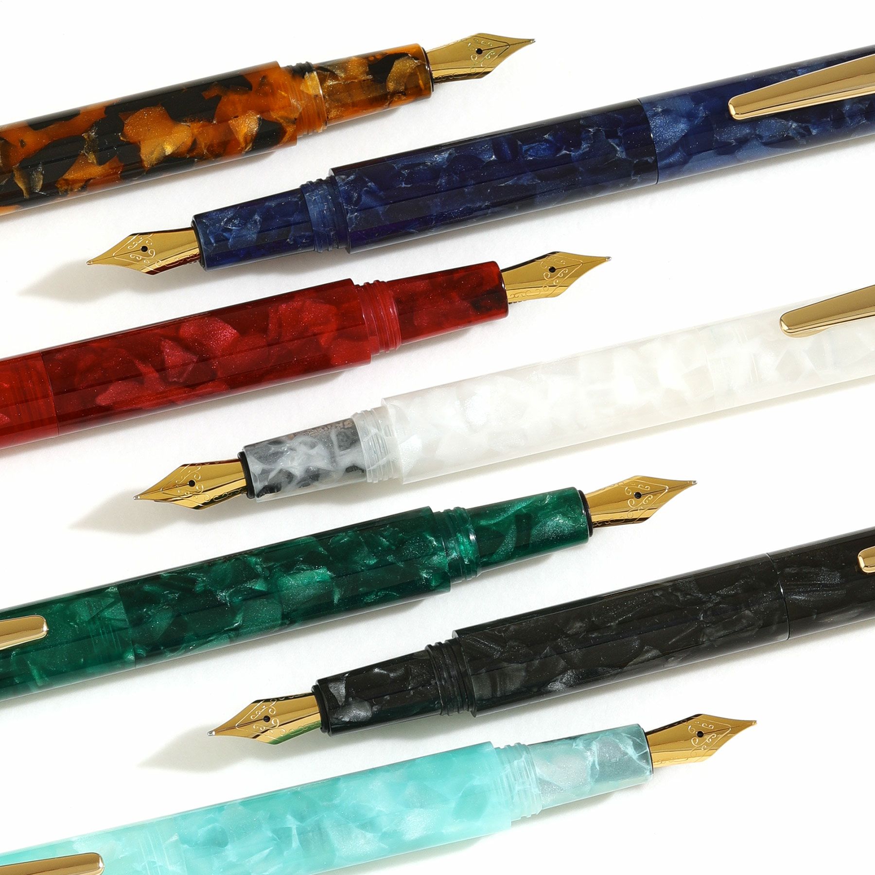 attach&eacute; Marbled Fountain Pen - Brown