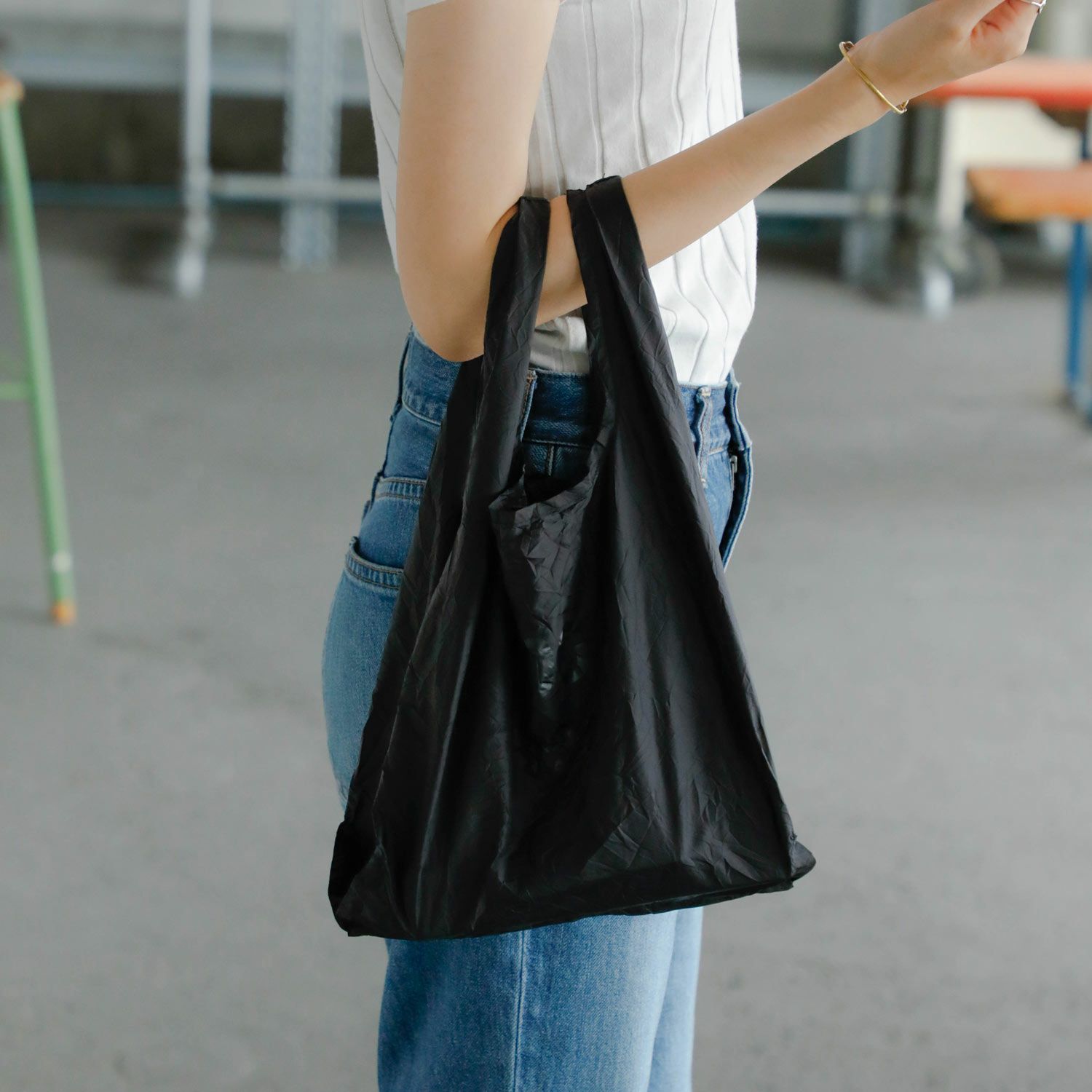 コンビニバッグ インベント (S) 別注カラー ブラック×ベージュ
