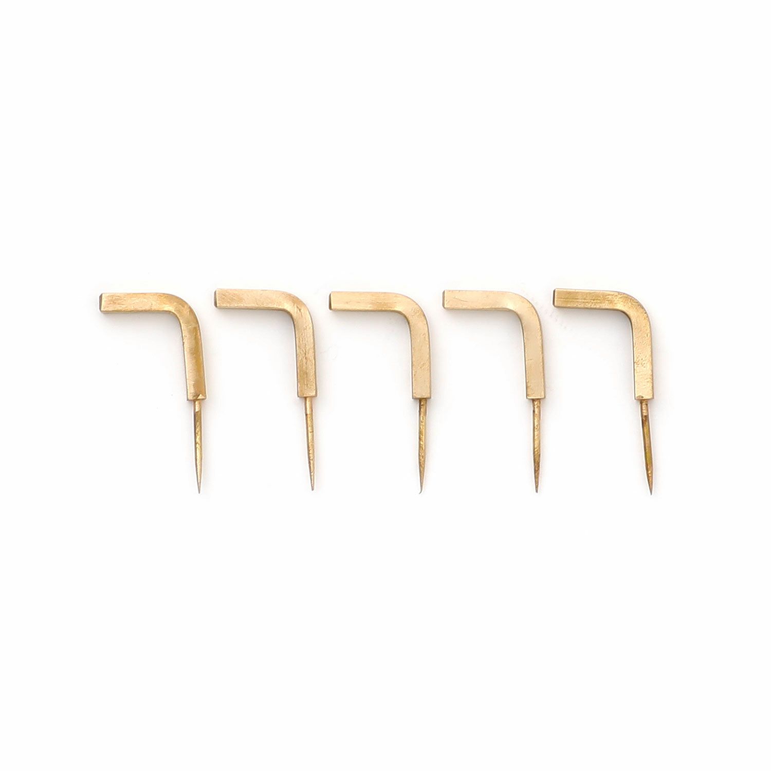 ブラス プッシュピン Lフック S/5 （5個入り）(クリップ