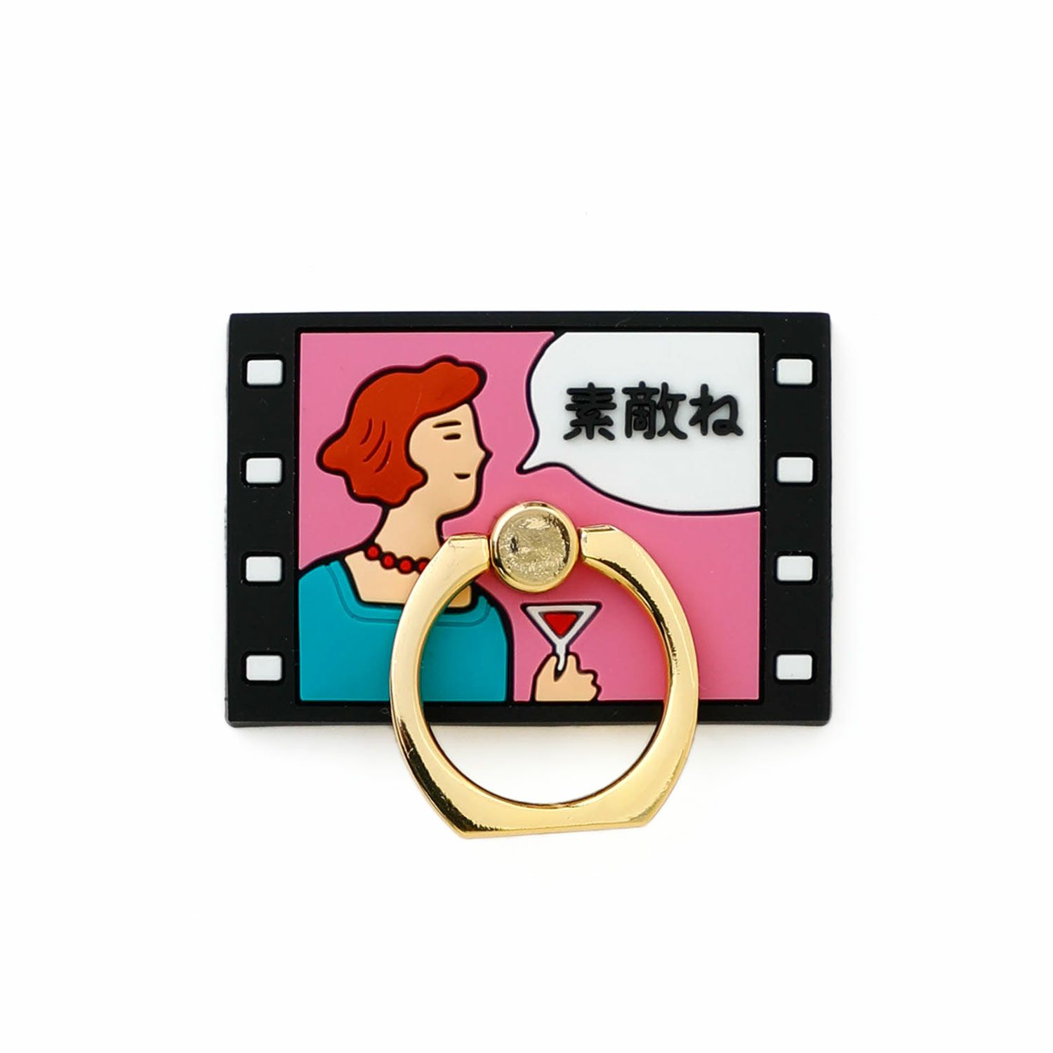 ニューレトロ スマートフォンリング（映画）(スマホグッズ