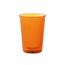 キントー キャストアンバーダブルウォールグラス 290ml