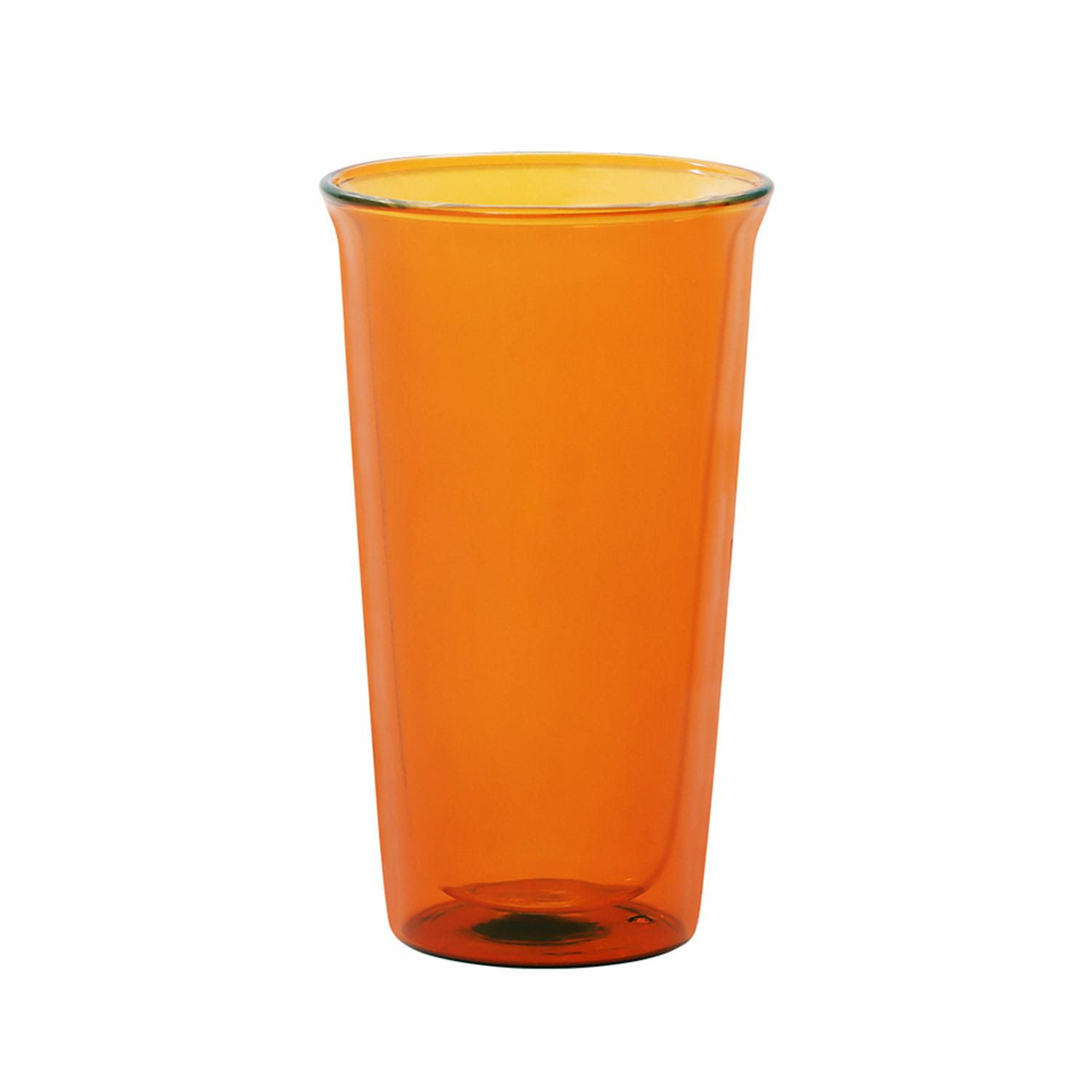 【タマ出品】キンクラ キントー キャストアンバーダブルウォールグラス 340ml