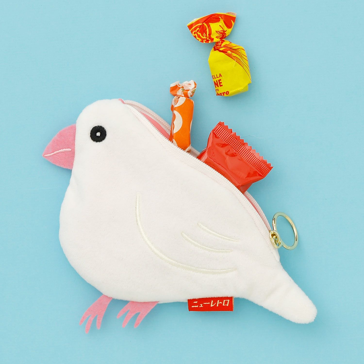 ニューレトロ ダイカットポーチ 文鳥(マチなし) | HIGHTIDE  
