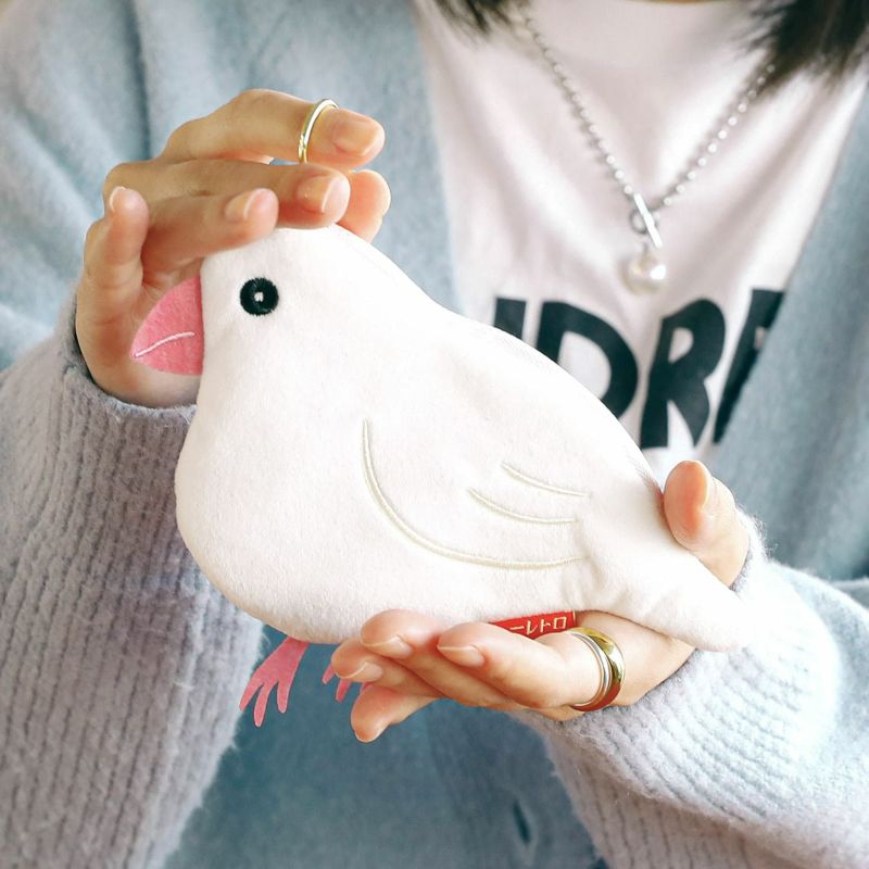 ニューレトロ ダイカットポーチ 文鳥(マチなし) | HIGHTIDE