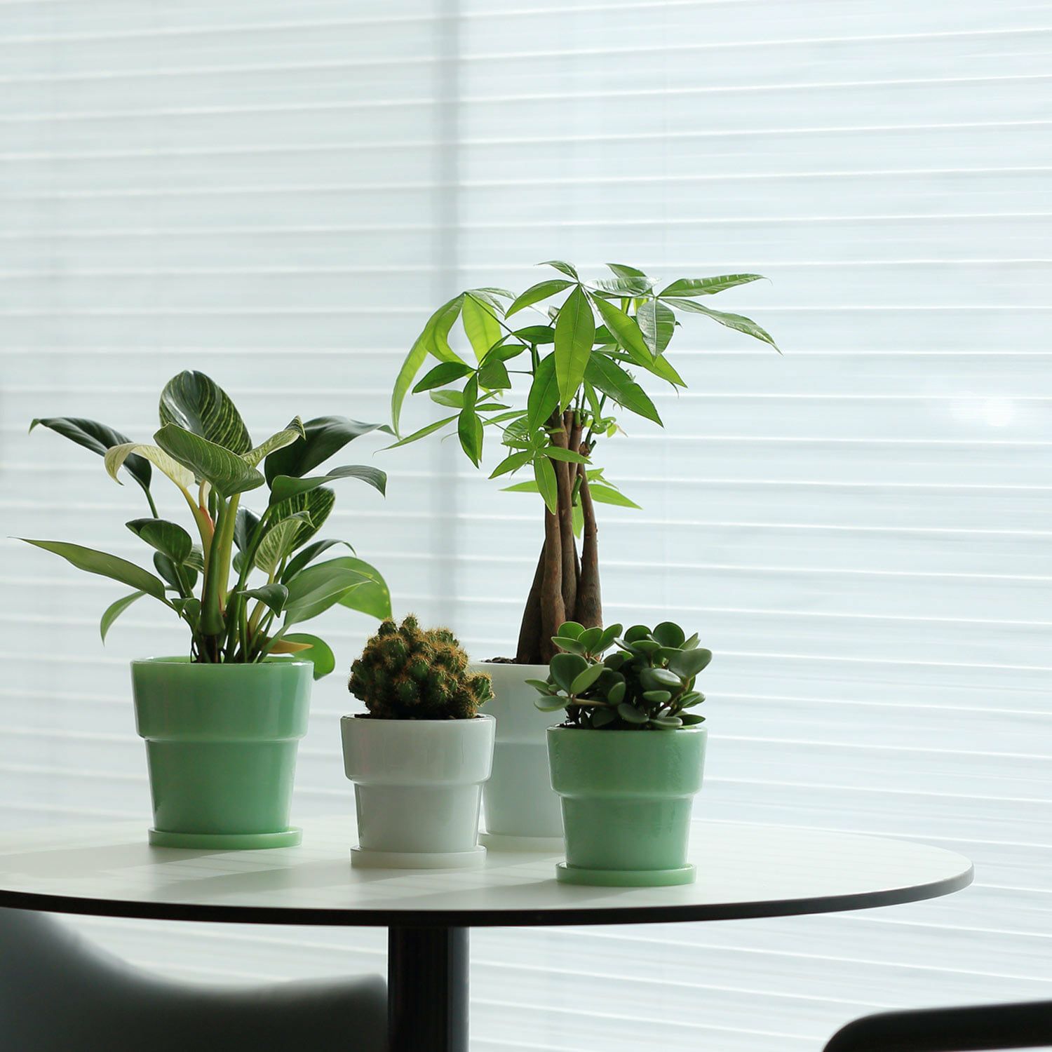 ideaco ミルクガラスプランターポット 4号鉢サイズ 植木鉢