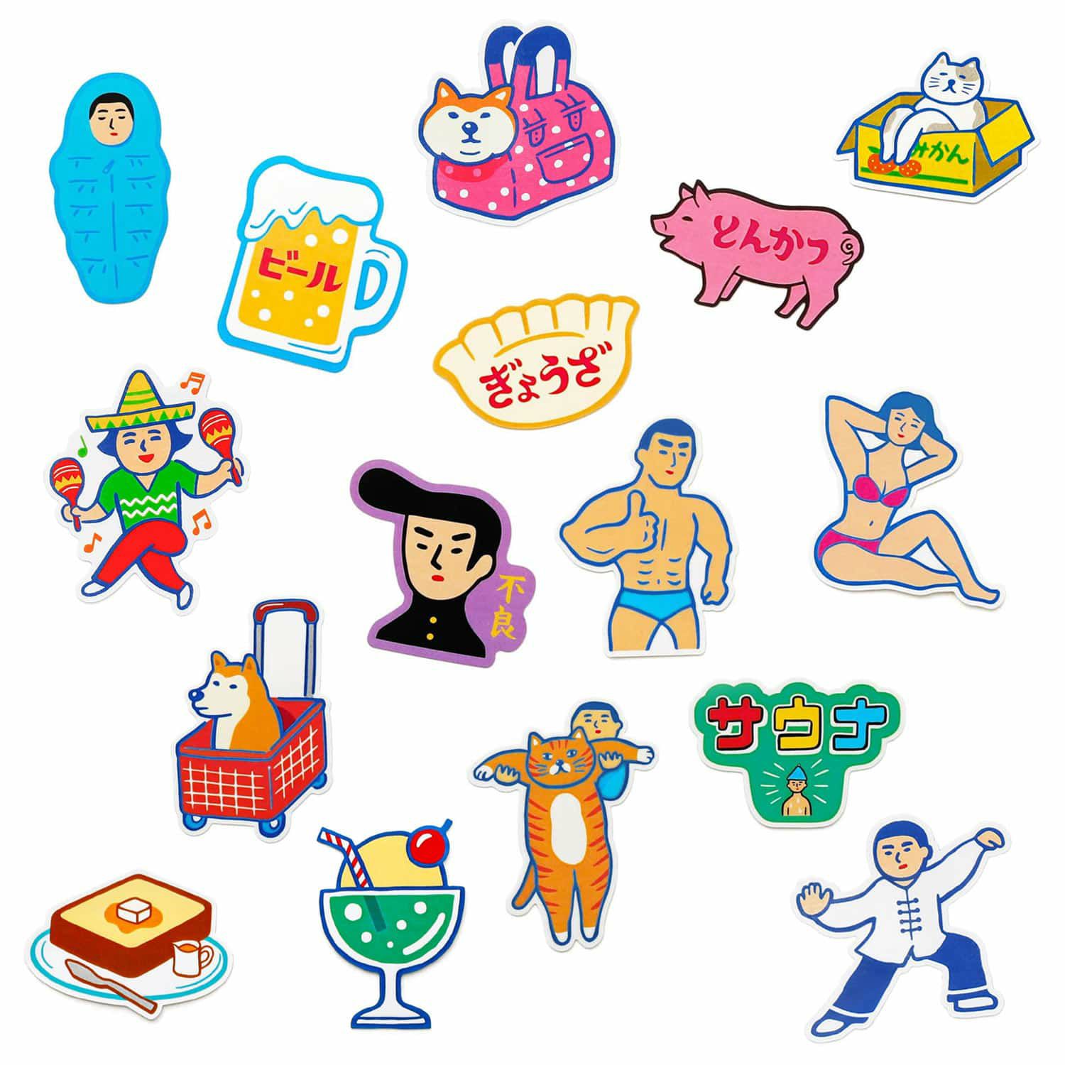 New Retro Die Cut Sticker (6 options)