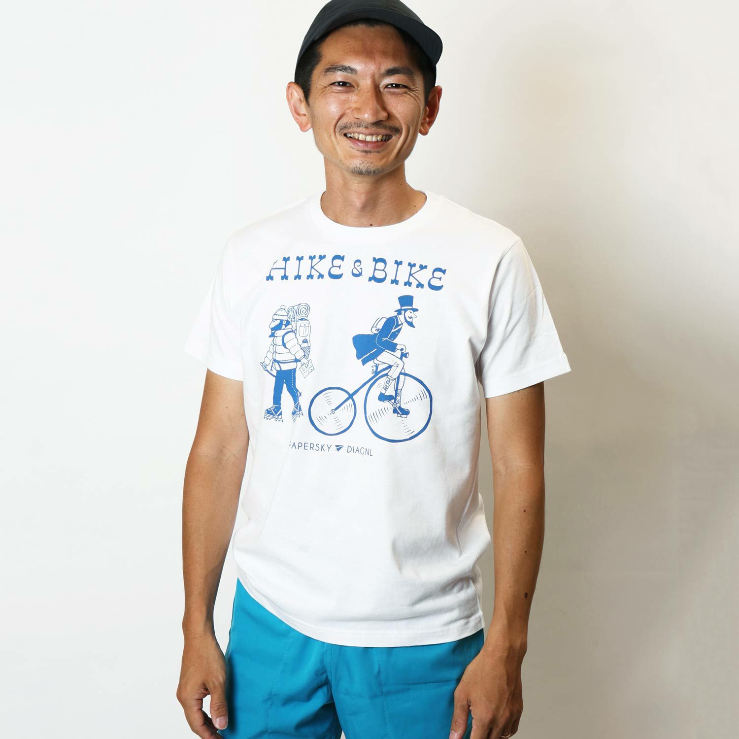 ペーパースカイ ハイク アンド バイク Tシャツ ホワイト