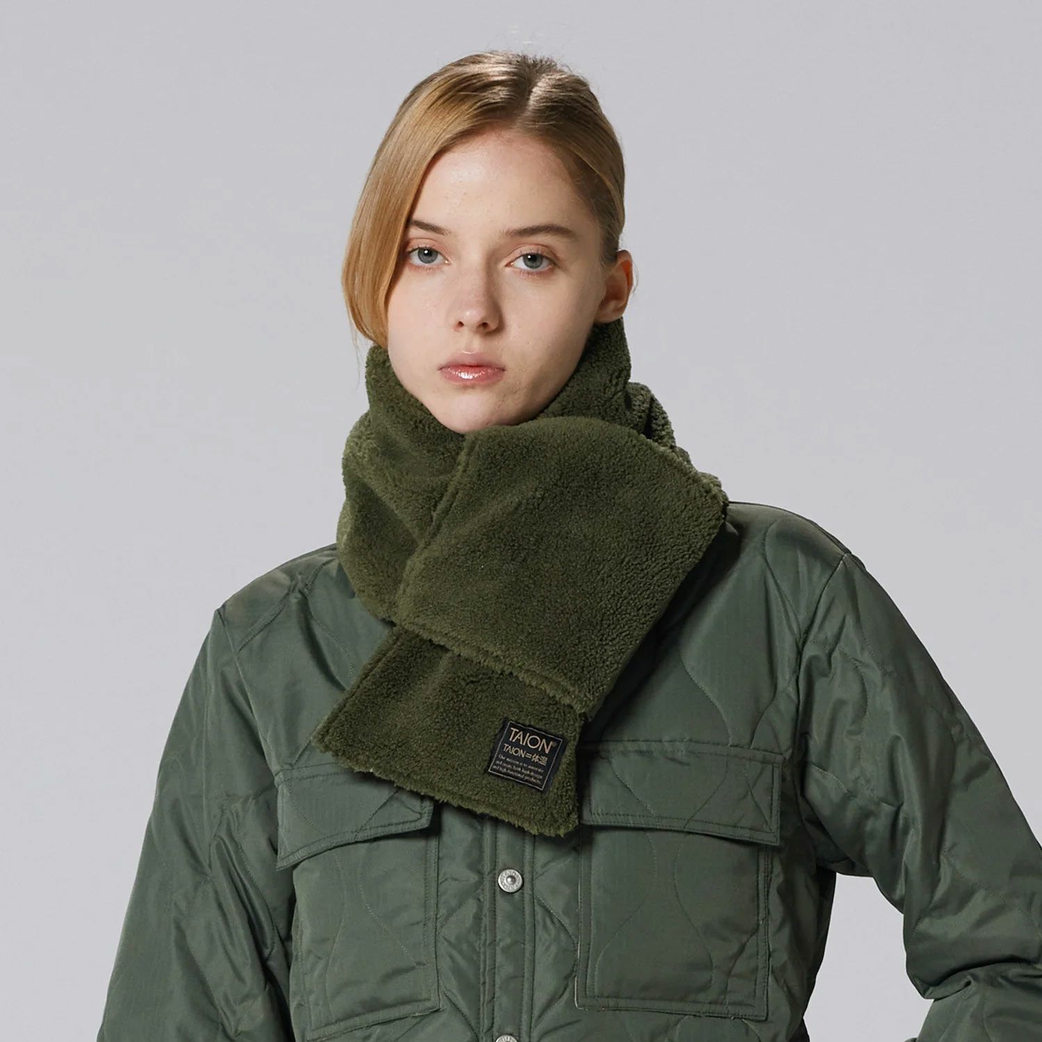 TAION タイオン | ミリタリー リバーシブル ダウンマフラー R201ML-1