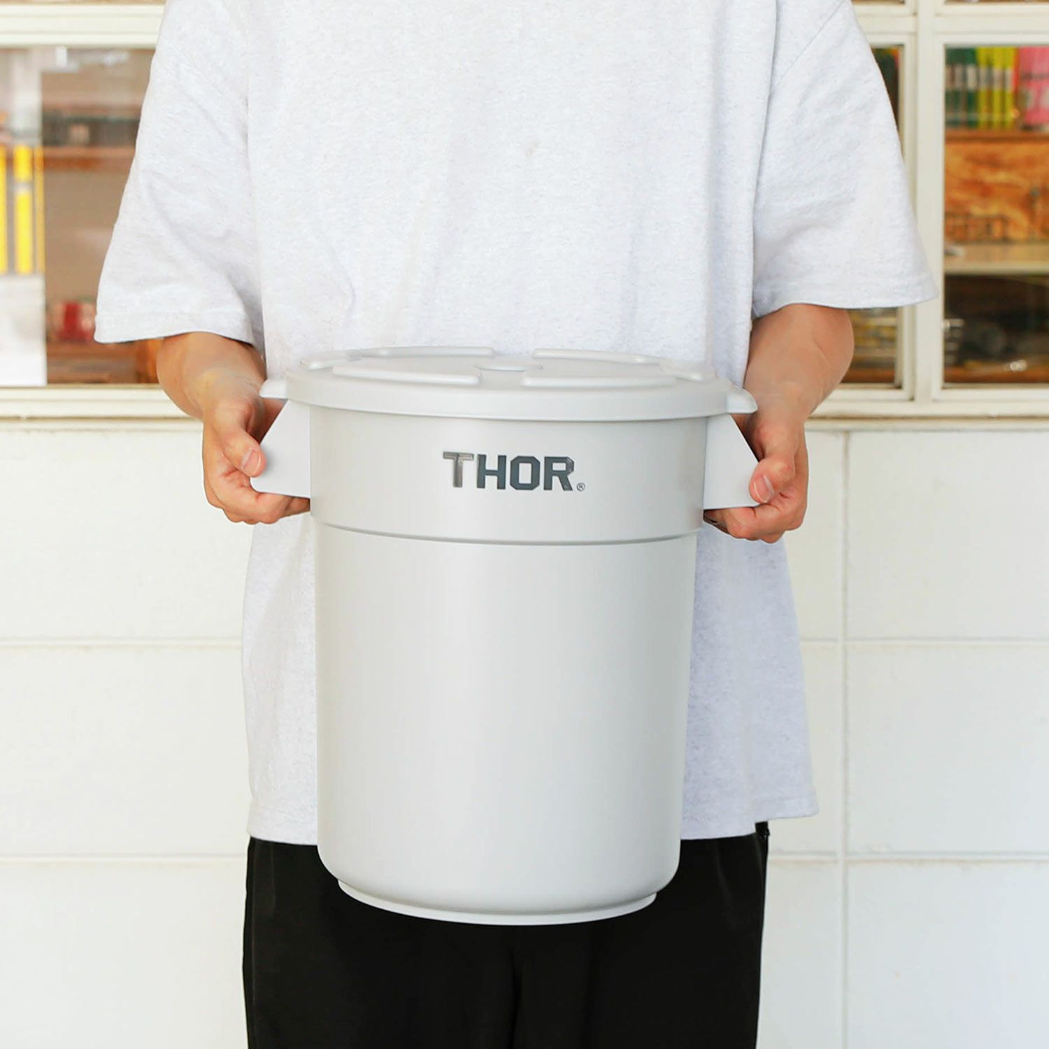 ごみ箱 NEIGHBORHOOD SRL THOR ROUND CONTAINER THOR｜Round Container & Lid DC/ラウンド コンテナ ゴミ箱 - CDC