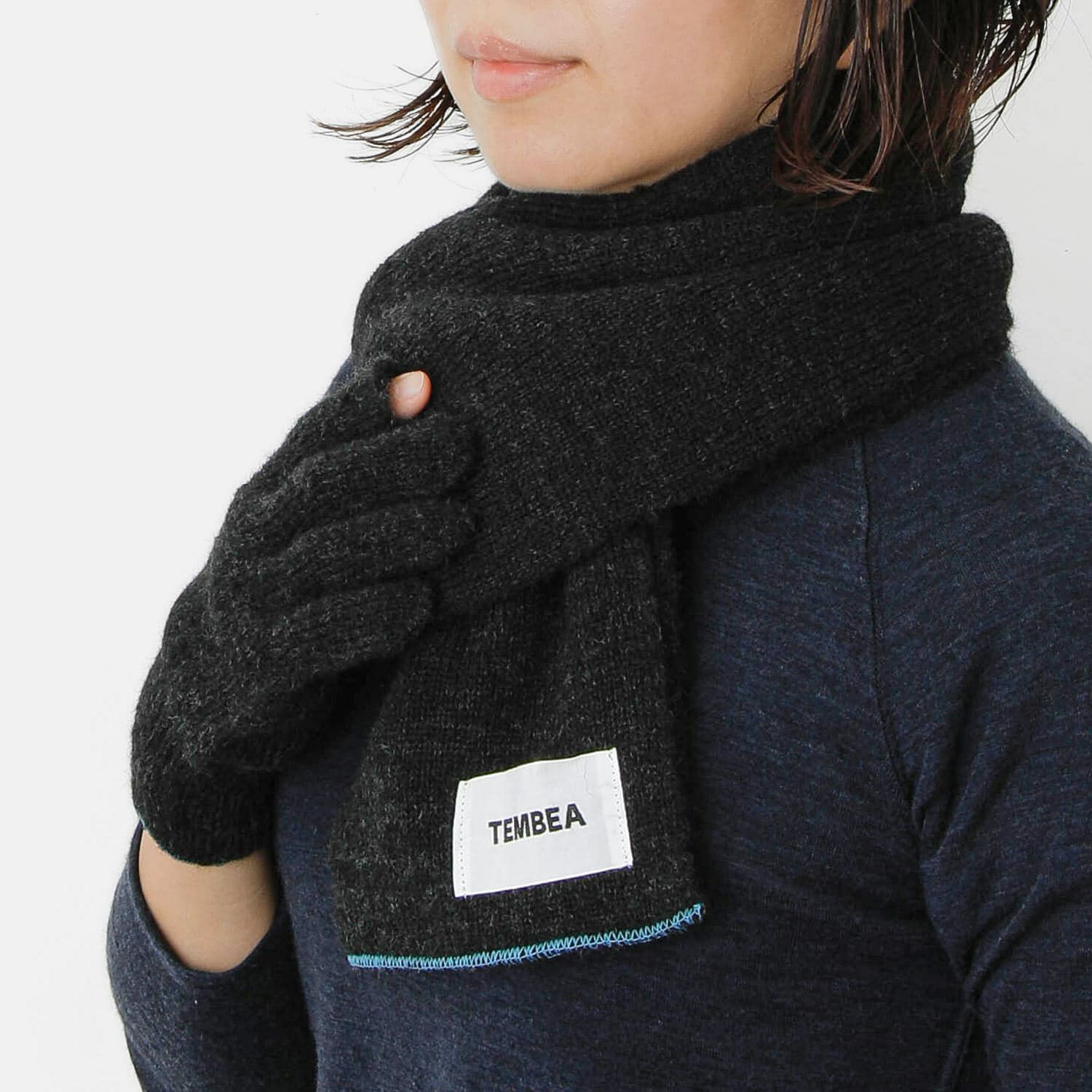【ラスト1点】TEMBEA 2FINGERLESS GUNTE ブラック TEMBEA GUNTE 2FINGERLESS GUNTE