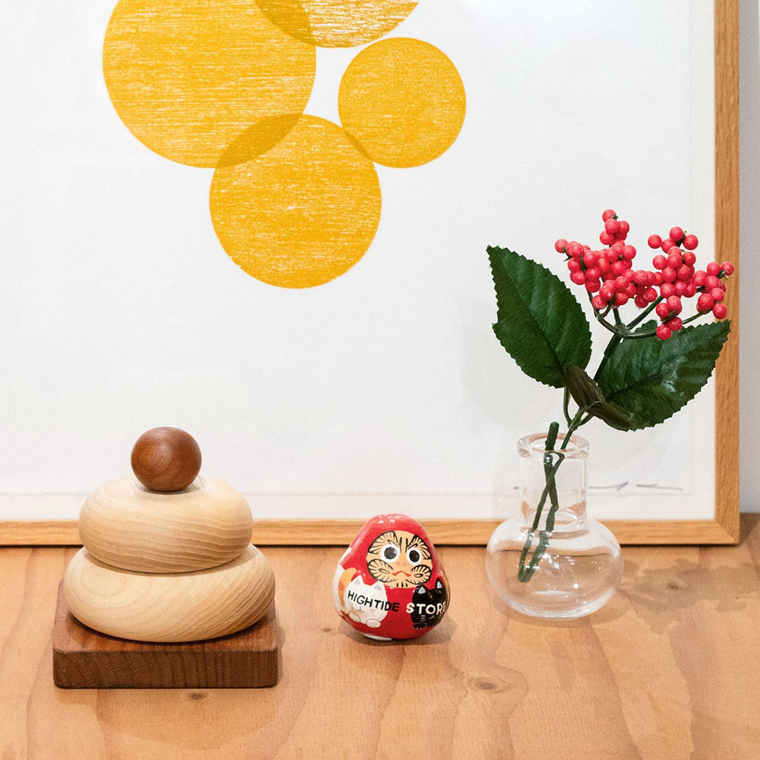 kochi コチ | Wooden Kagamimochi 木製カガミモチ （鏡餅） | HIGHTIDE