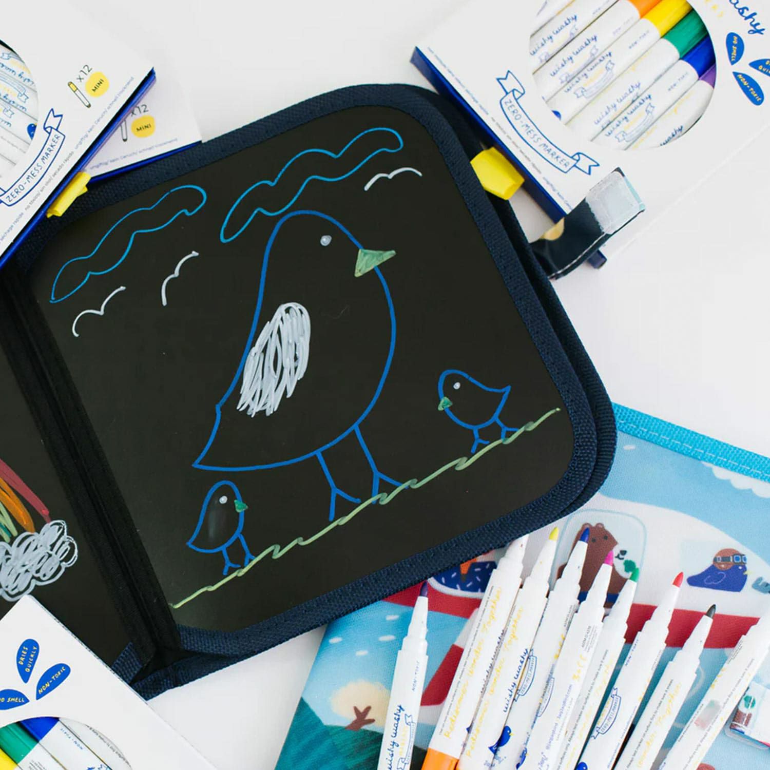 ジャクジャクバード マーカーミニ12色セット(蛍光マーカー