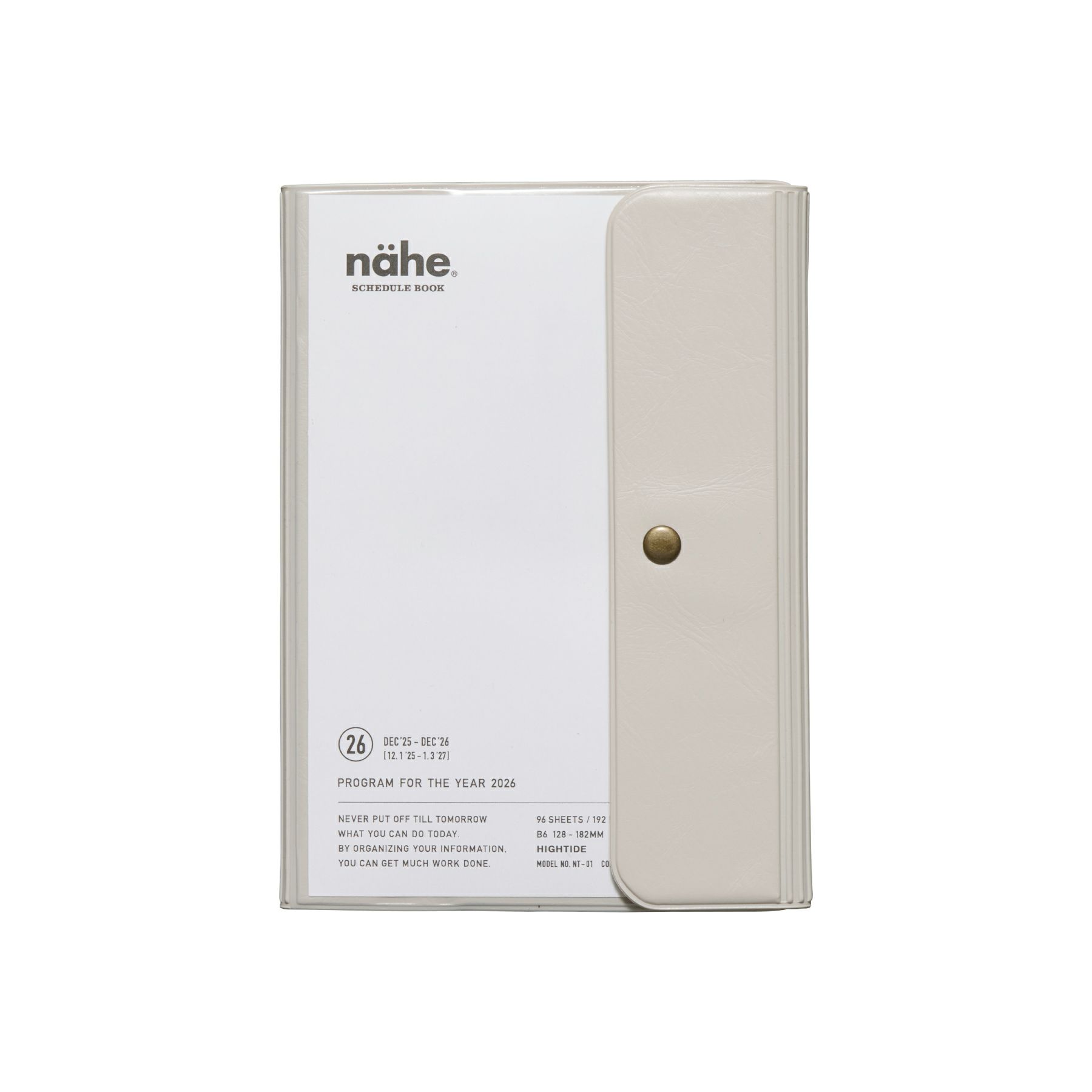 手帳 2026 ネーエ / B6 フリー 週間バーチカル / 2025年12月始まり