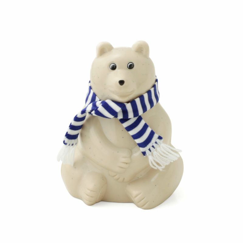 BEAR ベアー　ボディボード ポーラーベアーマネーボックス（マフラー付）(オーナメント