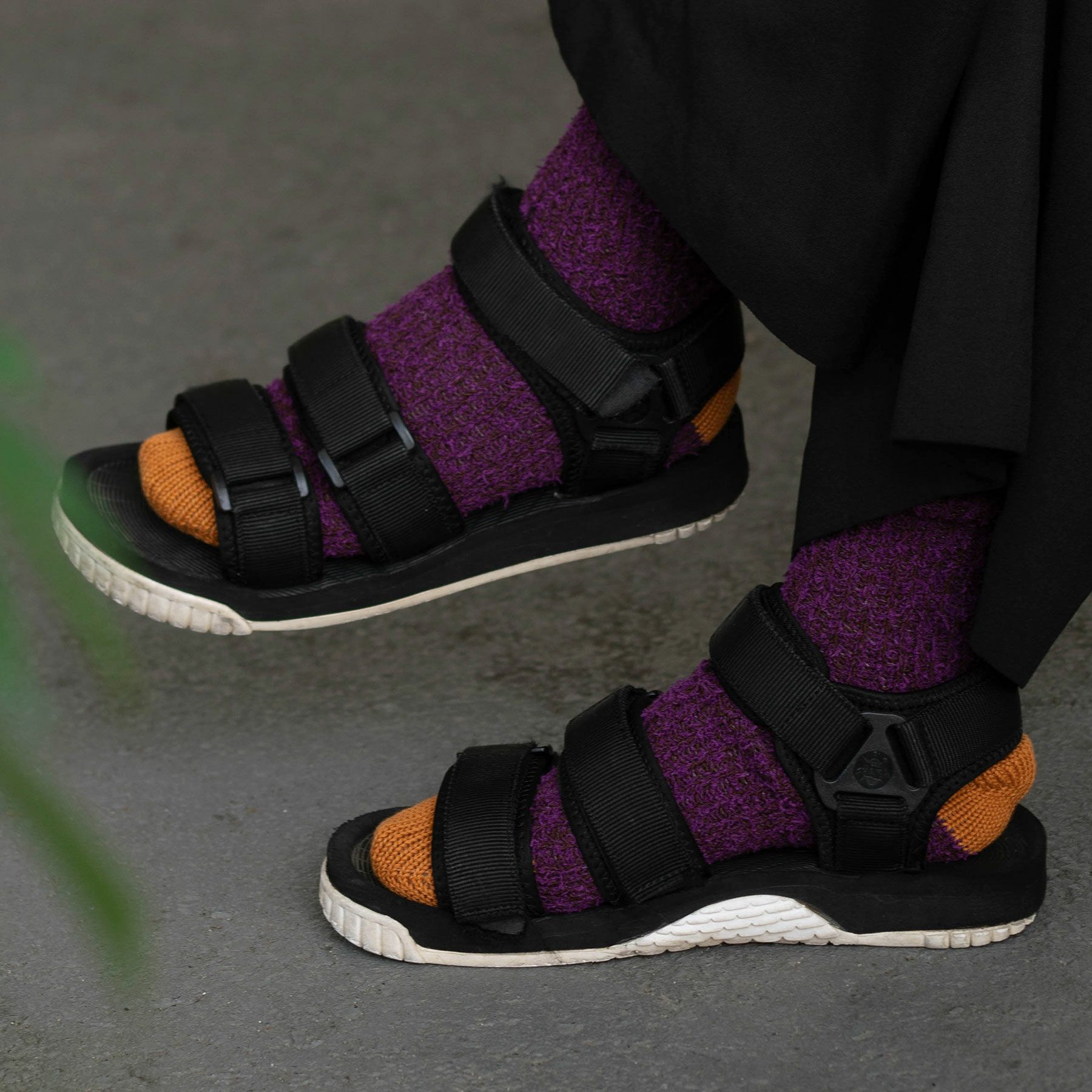 ショウワタベ Textured Multi-Color Cotton Socks(靴下