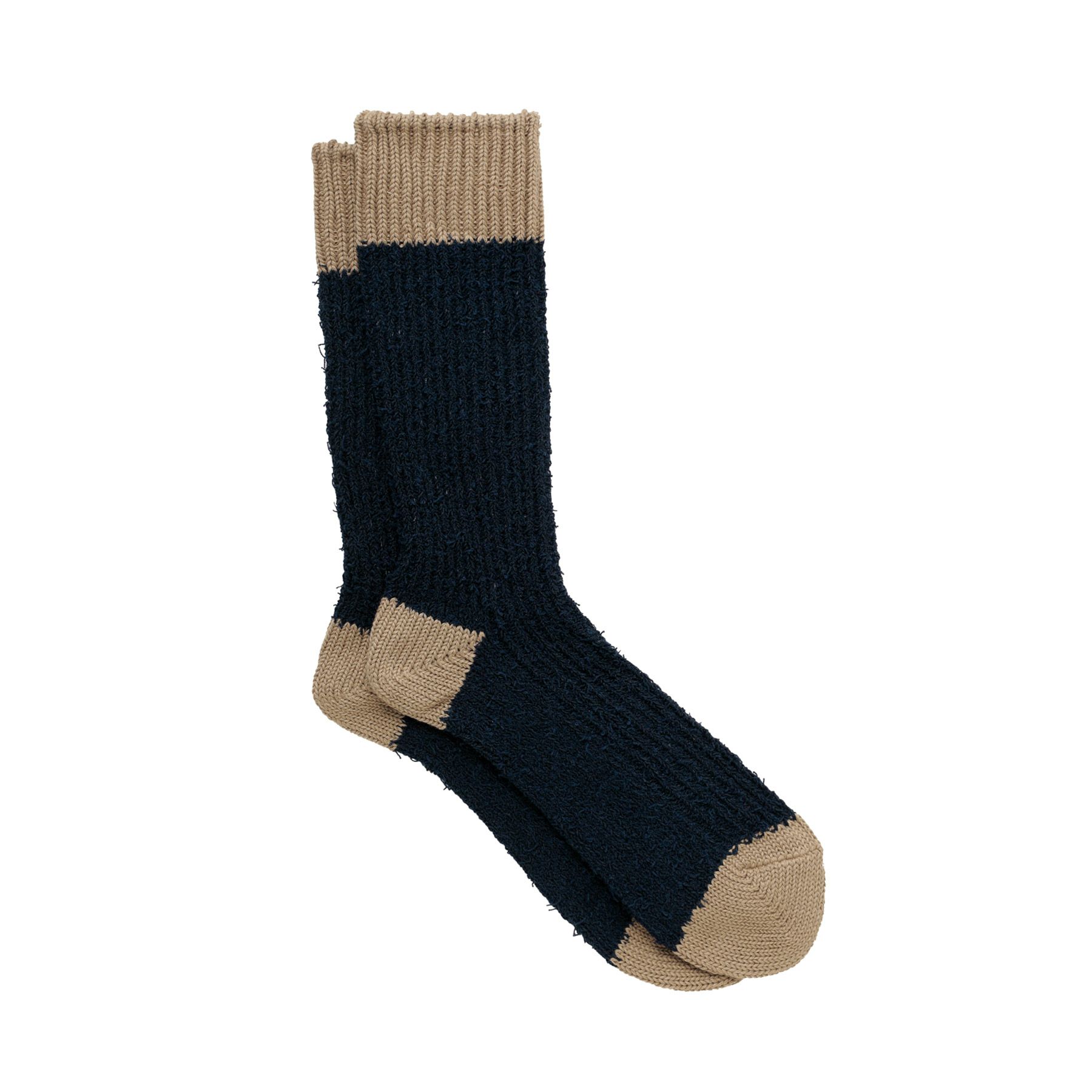 デカ クォリティソックス Textured Multi-Color Cotton Socks