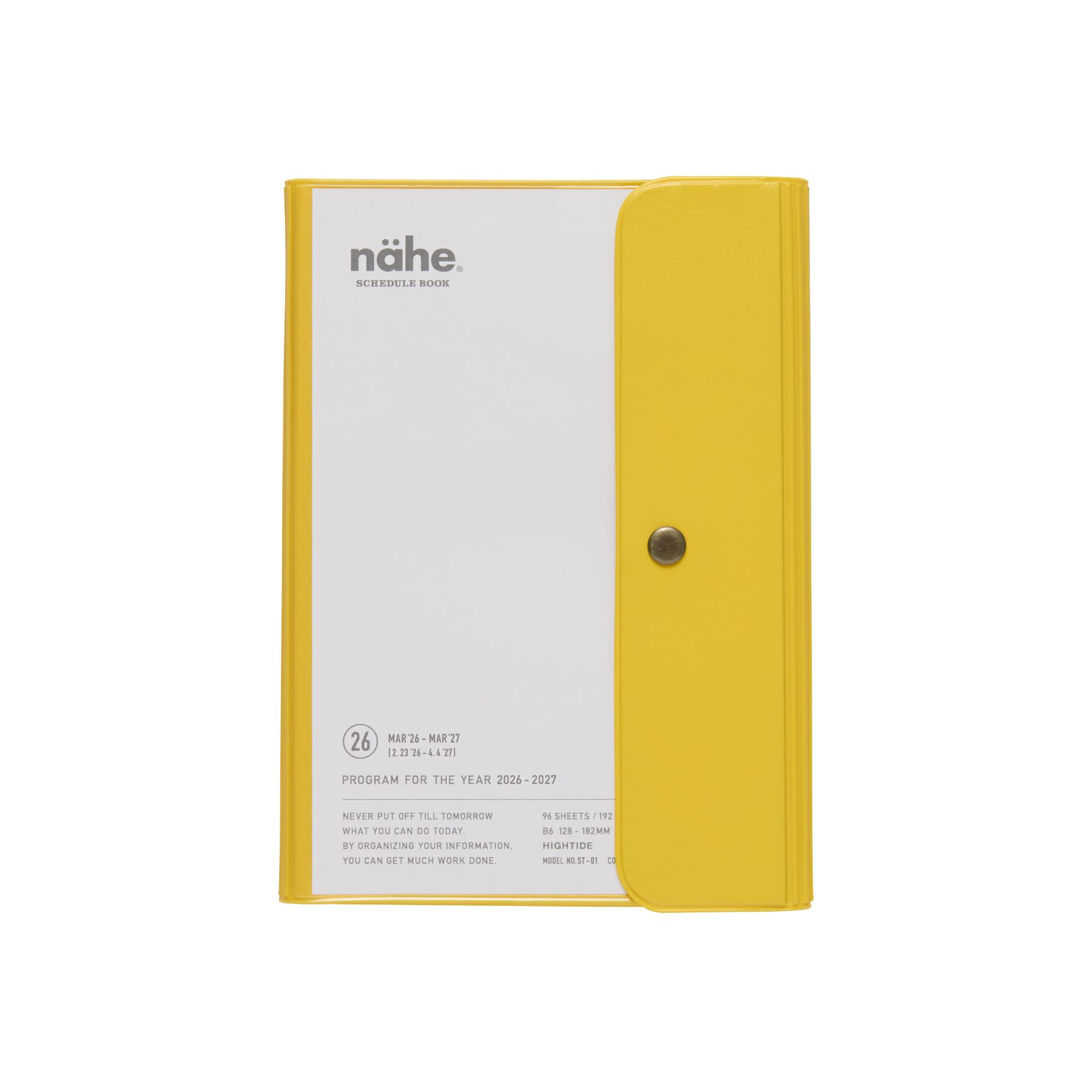 手帳 2026 ネーエ / B6 フリー 週間バーチカル / 2026年3月始まり