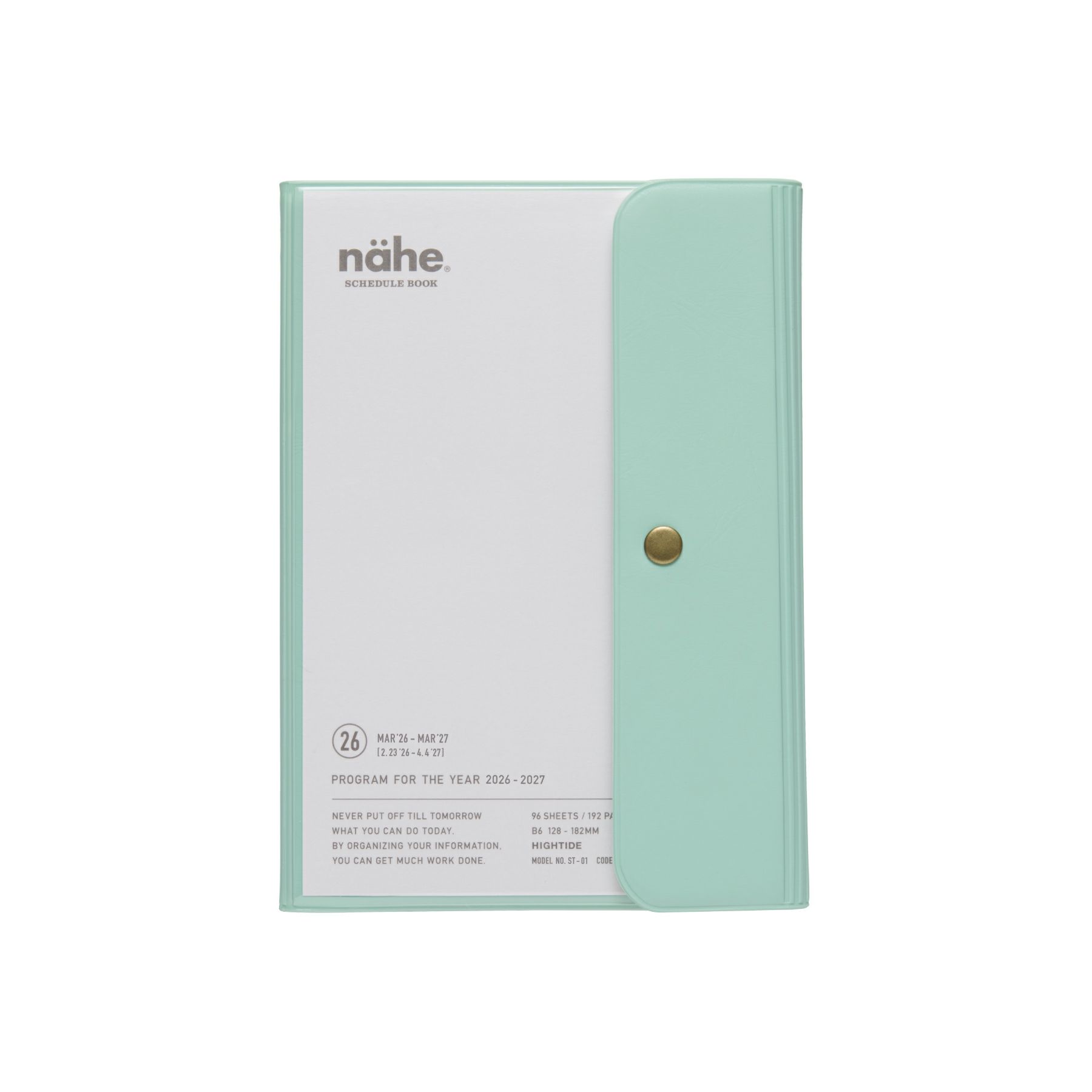 Hironori ページ 手帳 2026 ネーエ / B6 フリー 週間バーチカル / 2026年3月始まり